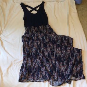 Navy Floral Maxi Dress